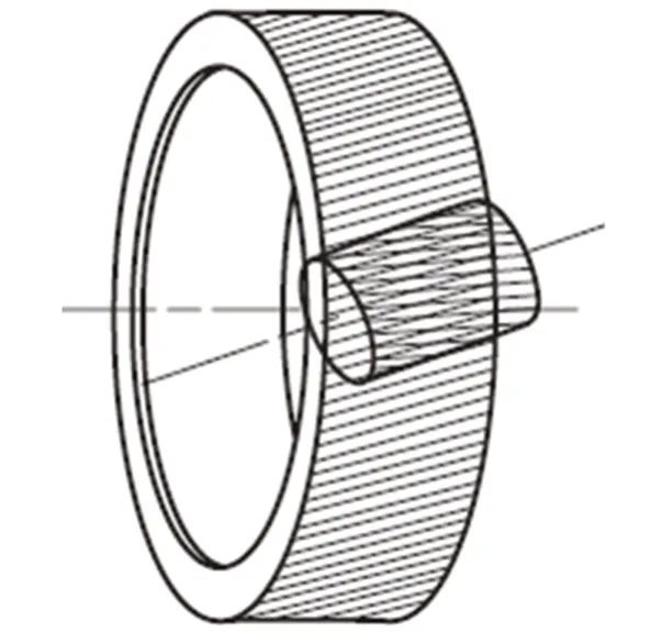 圖6 豎直角度不對中示意